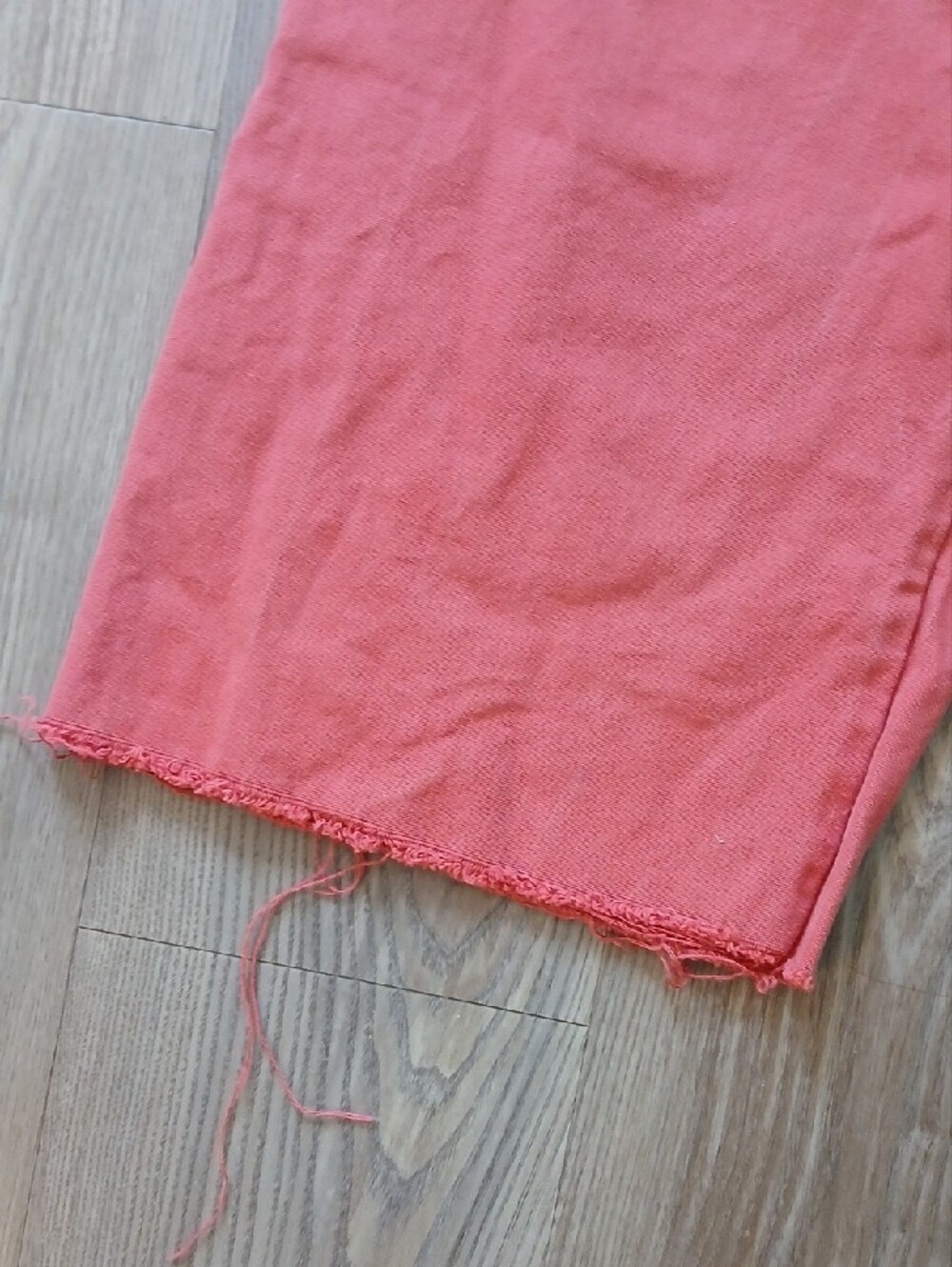 Ilana Kohn Pleated  Wide Leg High-Waist Pants in Coral Distressed Sz 0 - Picture 6 of 7
